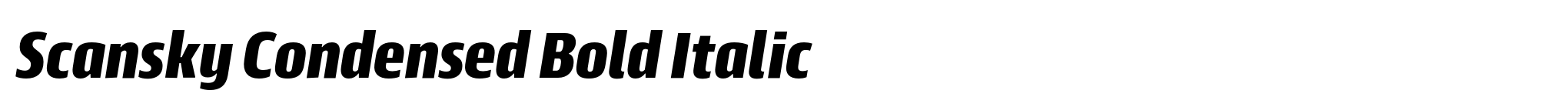 Scansky Condensed Bold Italic image